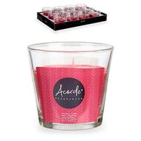 pack 12 velas vaso aroma a manzana y canela hasta 28h de duracion 85x85x8 cm color rojo