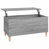 mesa de centro madera contrachapada gris sonoma 90x445x45 cm