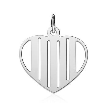 Colgante corazón grabable de plata 925