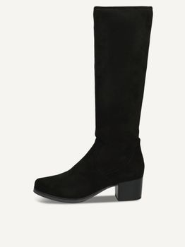 CAPRICE Boots, black, made of Textiles with Block heel, Size 38.5