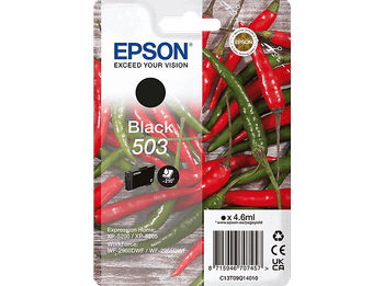Cartucho de tinta - Epson 503 INK Black, Tamaño estándar, Hasta 210 páginas, Negro