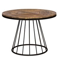 mesa de comedor redonda de madera de cedro 5 personas