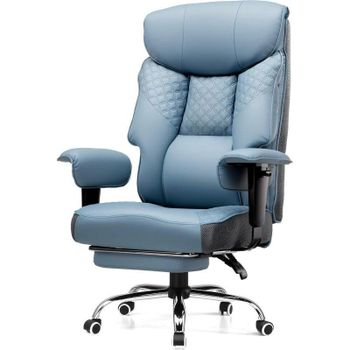 Silla gaming GTPLAYER Light Blue para usuarios grandes, asiento 3D, reposapiés, 180 kg