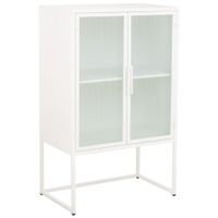vitirina de metal blanco con 2 puertas  65x385x1055h cm