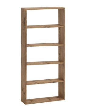 Estantería de madera maciza con 4 estantes envejecido 80,2x179,6cm