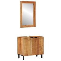 juego de muebles de bano 2 uds natural 62 x 33 x 58 cm vidaxl