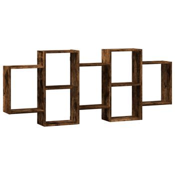 Estantería De Pared | Estante Flotante Madera Ingeniería Roble Ahumado 159x18x65cm