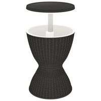 mesa de jardin  mesa nevera 3 en 1 polipropileno negro