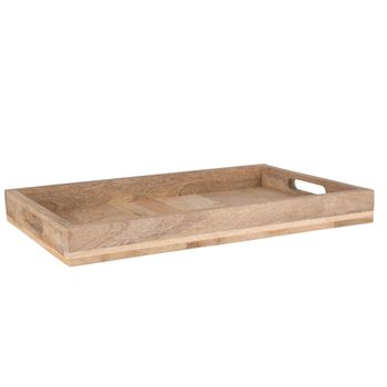 Bandeja rectangular de madera de mango
