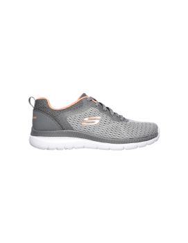 Zapatillas Skechers Bountiful - Quick Pa Mujer Gray Engineered Mesh / Coral Trim