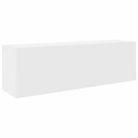 mueble de pared de bano madera ingenieria blanco 100x25x30 cm
