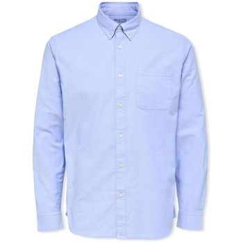 Selected Camisa manga larga Noos Regrick Oxford Shirt - Light Blue para hombre