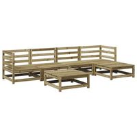 juego de sofas de jardin 6 piezas madera de pino impregnada