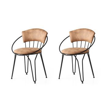 Set 2 Sillas Istanbul 268 V2 Beige Negro
