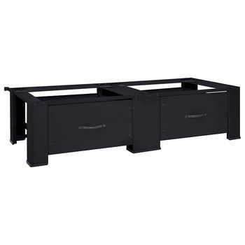 Pedestal Para Lavadora 2 Uds. Negro 127 X 54,5 X 32,5 Cm Acero Vidaxl