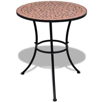 Set De Mesa Y Sillas De Jardín 3 Uds | Set De Muebles De Jardín Con Mosaico Terracota