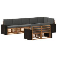 conjunto de sofas de exterior 8 uds poliester vidaxl