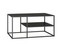 mesa de centro solund rectangular acero 45 x 90 x 60 cm - negro mate encasa