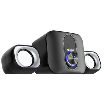 PcCom Essential BassLine Altavoces 2.1 11W Negros