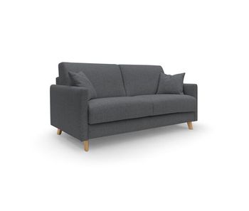 Edgar sofá cama convertible en tela felis impermeable 200 cm (mat. 160x197) antracita