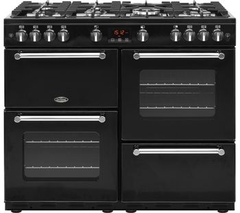 BELLING Kensington 100G Gas Range Cooker - Black & Chrome, Black