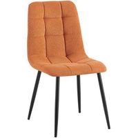 silla de comedor antibes cord pana naranja 55x45x84 cm clp