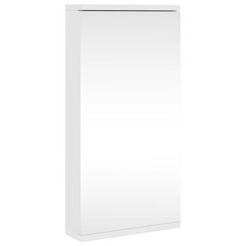 Mueble De Baño | Armario De Baño De Esquina Con Espejo Blanco 30x24x60 Cm
