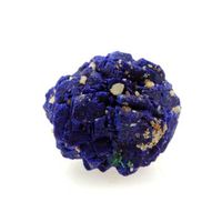 chesylite - pierre natural de francia chessy -les -mines - cristal de azurita multicolor  5257 ct - certificado de autenticidad incluido  20 x 17