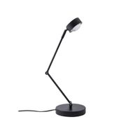 lampara de mesa de metal negro