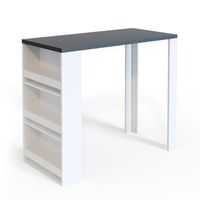 mesa de bar  57 x 117 cm con 3 compartimentos vicco