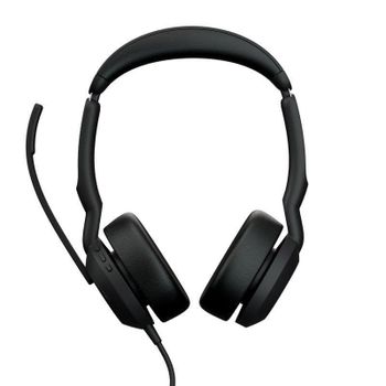 Auriculares Jabra Evolve2 50 con cable USB-A, Cancelación Activa de Ruido, Oficina Negro