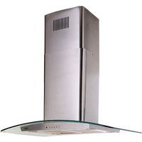 belling 90dih island cooker hood - stainless steel stainless steel