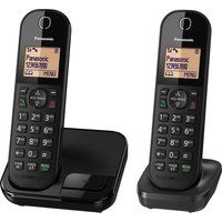 panasonic kx-tgc412eb cordless phone - twin handsets