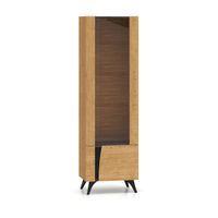 vitrina 2 puertas apertura hacia la paneles mdf madera y negro