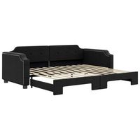 sofa cama  cama para adultos nido tela negro 80x200 cm
