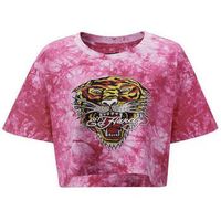 ed hardy blusa los tigre grop top rosa para mujer