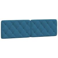 cabecero cama mueble de dormitorio de cama acolchado terciopelo 180 cm azul m020004444