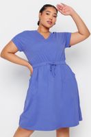 yours vestido corto lavanda de algodon mujer curvy y tallas grandes yours
