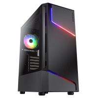 cougar mx360 rgb miditower atx cristal templado usb 30 negra