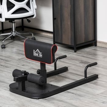 3-en-1 Profundo Sissy Squat Homcom Acero Eva, 50x97x56,5 Cm, Negro