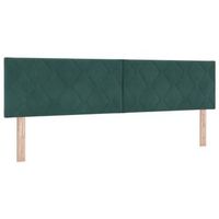 cabecero led verde oscuro 180 cm terciopelo vidaxl