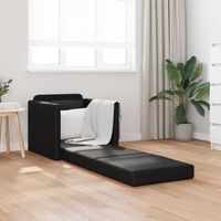 vidaxl sofa cama negro 74 x 77 x 81 cm cuero artificial