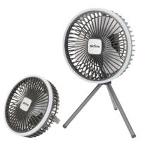 ventilador portatil silencioso 3 en 1 con luz led y carga usb 19x9x18 cm blanco