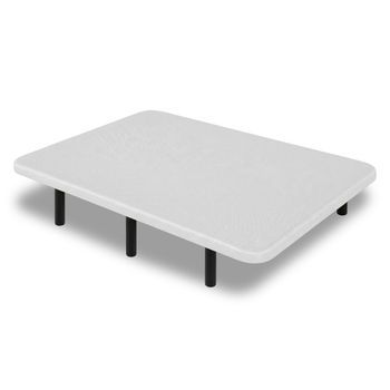 Base Tapizada 90 X 180 Cm Blanco - Patas 40 Cm -  Tejido 3d Antideslizante - Estructura Resistente - 100% Transpirable