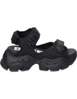 sandalias veganas con plataforma para moda joven buffalo binary 0 negro 36