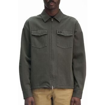 Fred Perry Chaquetas Twill Zip-through Overshirt para hombre