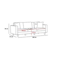 sofa 3 plazas berlin oro crema