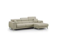 fusion sofa esquinero con asientos desmontables en tela suave antimanchas 260 cm derecho crema