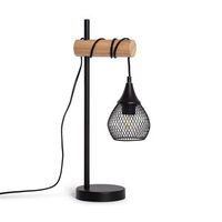 lampara de mesa de metal wifi con regulador monah negro