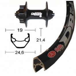 Winora Rueda Delantera 28x1.75 Rigida Zac 2000 36 Agujeros Deore Disco 6t Qr 100 Mm Negro (622-19)
